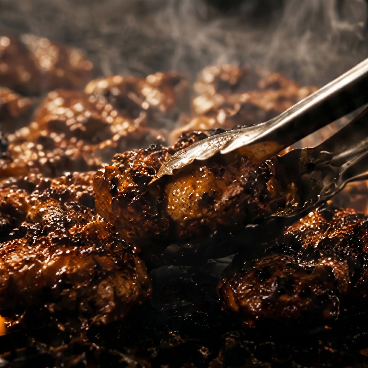 Jerkeez 876 signature jerk chicken, smoky, charred, Jamaican